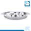 5 compartment stainless steel food tray plates