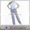 100% Bamboo White Basic design Womens Yoga Clothing Top and pants sets