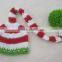 Hand Crochet Baby Hats Wholesale Order Christmas Long Tail Cap Processing and Manufacturing