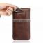 Outdoor Climbing Universal Leather Pouch Bag Cellphone Sleeve Pouch Leather Belt Clip Pouch Case