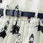 cotton print classic girls casual dresses