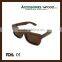 Hot-selling wood sunglasses, fashion natural wood frame with polarized lens