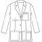women's white Notched Collar Lab Coat wholesale 100% cotton twill/poplin lab coat