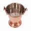 Indian traditional copper steel bucket for a vegetable serving