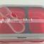 PBA Free 2 Compartments Collapsiable Silicone Lunch Box With Lock