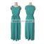 Simple style green chiffon sleeveless long maxi dress