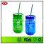 540ml plastic wedding mason jar with straw