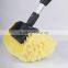 5 corner brush head water flow car brush with 3m long aluminum handle