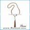 Personalized customized wholesale fashion yellow Tassel Pendant necklace