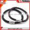 Custom fashion mens leather bracelet/charm bracelet jewelry