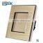 UK/EU standard aluminum and small glass panel 1gang 1way remote control touch light switch