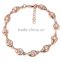 Romantic rose gold plated bracelet length adjustable jewelry birthday gift for women girls