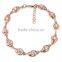 Romantic rose gold plated bracelet length adjustable jewelry birthday gift for women girls