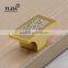 Zamak cabinet pull handle door lock knobs with crystal