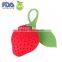 Silicone Strawberry Tea Strainer with a Leaf