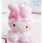 Pink rabbit shape hand wash liquid plastic pump soap bottle