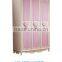 Mediterranean style pink princess wooden bedroom set