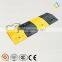 Yellow and black color durable rubber speed hump for road warning