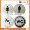 high quality warning self adhesive metal sign / metal adhesive door plate