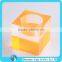 Fluorescent Green Clear Acrylic Cubic Tea-light Holder