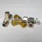 Threaded type brass or stainless steel SS T connectors with ferrule set