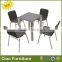 stackable rattan dining side table and chairs