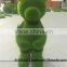 high quality green moss bear,fake green grass moss animal lovely moss in guangzhou