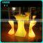 New rechargeable plastic led glowing furniture sofa with lithium battery & rgb lights