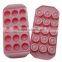 cute 15 cup round chocolate shape silicone ice maker factory in shenzhen China