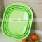 Silicone Folding Pots Vegetables Wash Basin Car Portable Fishing Water Bucket
