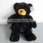 Plush black bear custom kids cartoon backpack