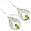 COOL! Fine Cut Emerald/peridot Drop Crystal Jewelry for Women/bridal