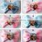 Cartoon children hair clip pink resin charm hairclip silk ribbon hairpin 2016