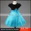 MGOO New Arrival Cheap Price Orangza Red Flowers Girl Dress Bow Shinning Baby Dancing Dress MGT027-2