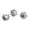 Zinc Based Alloy Spacer Beads Square Antique Silver Tortoise Faceted