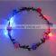 New Products Artificial Flower Head Band LED Light Rose Flower Wreath