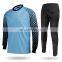 OEM rib long sleeve custom foam printing yellow dry fit lycra prolite fabric soccer jersey set