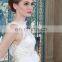 ED Illusion Button Bead Work Applique Ankle Length A-line Wedding Dress