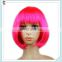 Hot Pink Cheap Short BOB Carnival Party Wholesale Synthetic Wigs HPC-0035