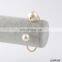 Gold Plated Cuff Bracelet Pearl Stackable Bracelet Open Bangle Bracelet
