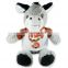 Custom LOGO Soft Plush Donkey With T shirts Wholesale Cute Stuffed Animal Grey Donkey Plush Toy