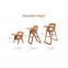 Kidz Wooden High Chair Jumbo Bear Highchair Timber Toddler Baby Beech Fold