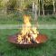 Custom design outdoor iron wood burning fire pits with wood storage box