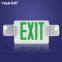 Twin spot rechargeable lamps indicator Industrial Two Heads LED Emergency Light Exit Sign Lamps