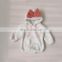 Baby thickened fart clothing, lamb velvet bow cute one-piece  winter new baby triangle romper