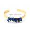 Cheap popular high quality 18k Glod Plated Bangle with natural stone EX03-0027