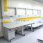 Lab furniture chemical laboratory bench working table steel work bench