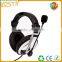 Silve and black standard cheap gaming headphone with mic
