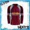 100%polyester custom made professional factory price long sleeve cricket jersey shirt color sublimation cricket shirt