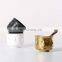 custom 2020 jonathan adler indoor design Gold Ceramic Decorative Bowl with Face Pattern Home Decor Vase for Living Room